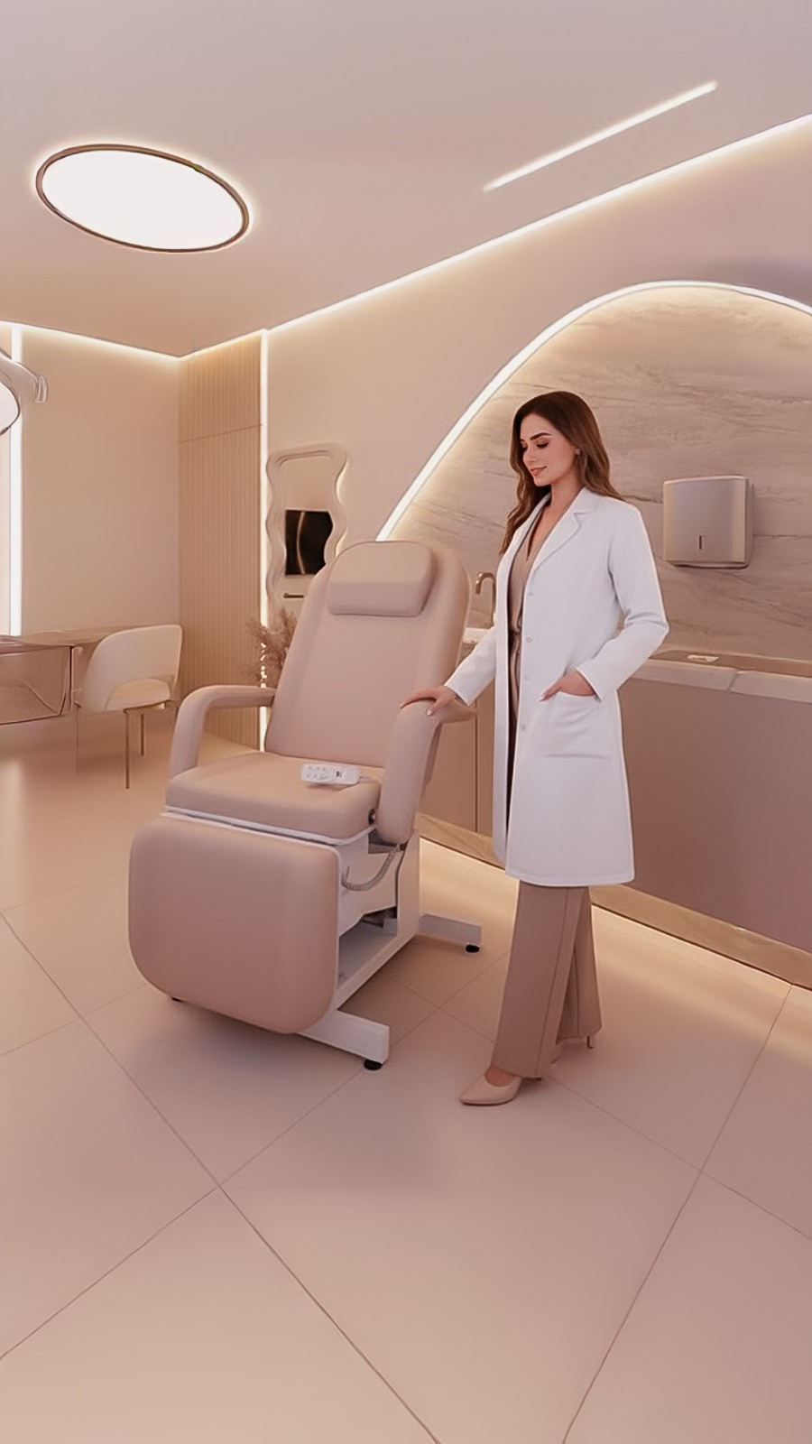 Poltrona Delos Elétrica reclinada em consultório premium